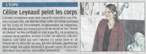 Article journal presse locale vaucluse, exposition avignon centre, les plumes de Paon